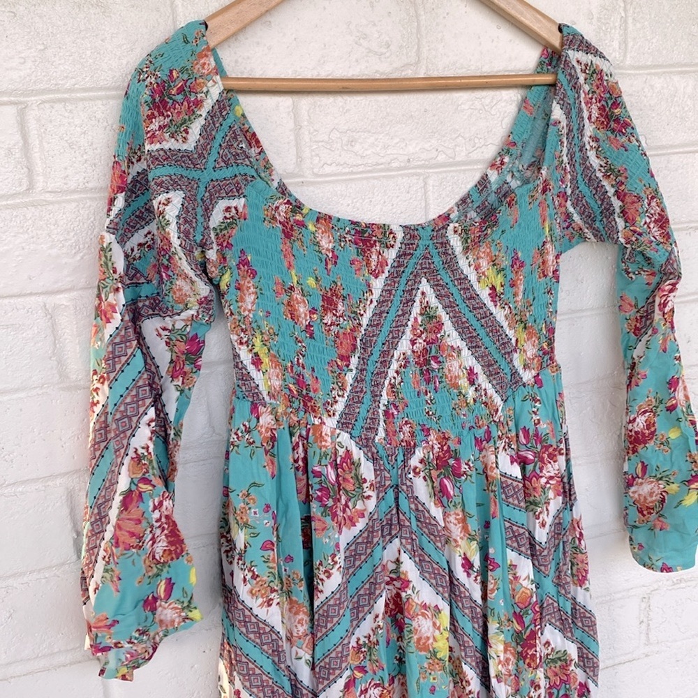 Torrid Scarf Print Challis Maxi Dress 0X - Picture 3 of 9